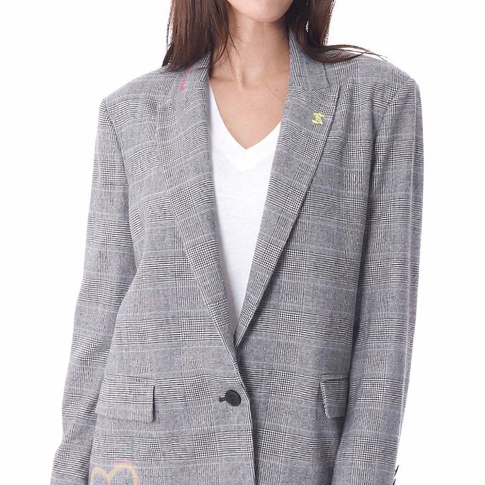 TWINSET MYFO X ACTITUDE CHECKED OVER BLAZER
